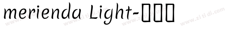 merienda Light字体转换
